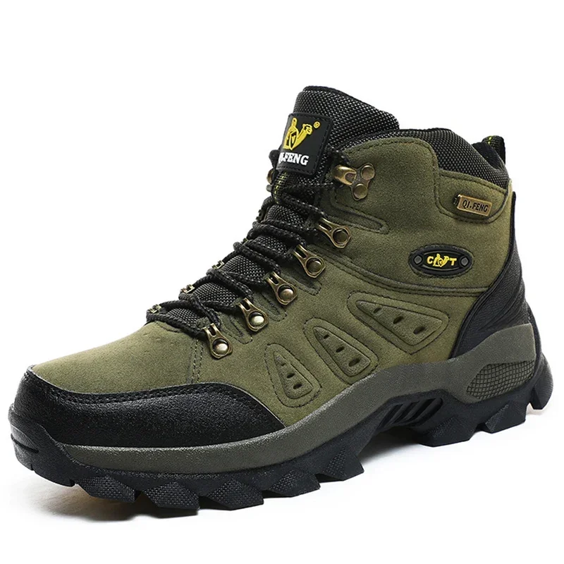 PLUS SIZE Unisex High-Top Adventure Sneakers Durable Grip Non-Slip Lace-Up Comfort Ideal for Outdoor Hiking Boots Men Footwear