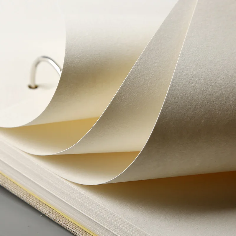 Retro Spiral Sketchbook Linen Hardcover 120 Pages 160GSM Refillable Notebook for Art Drwaing Stationery School Supplies view 3