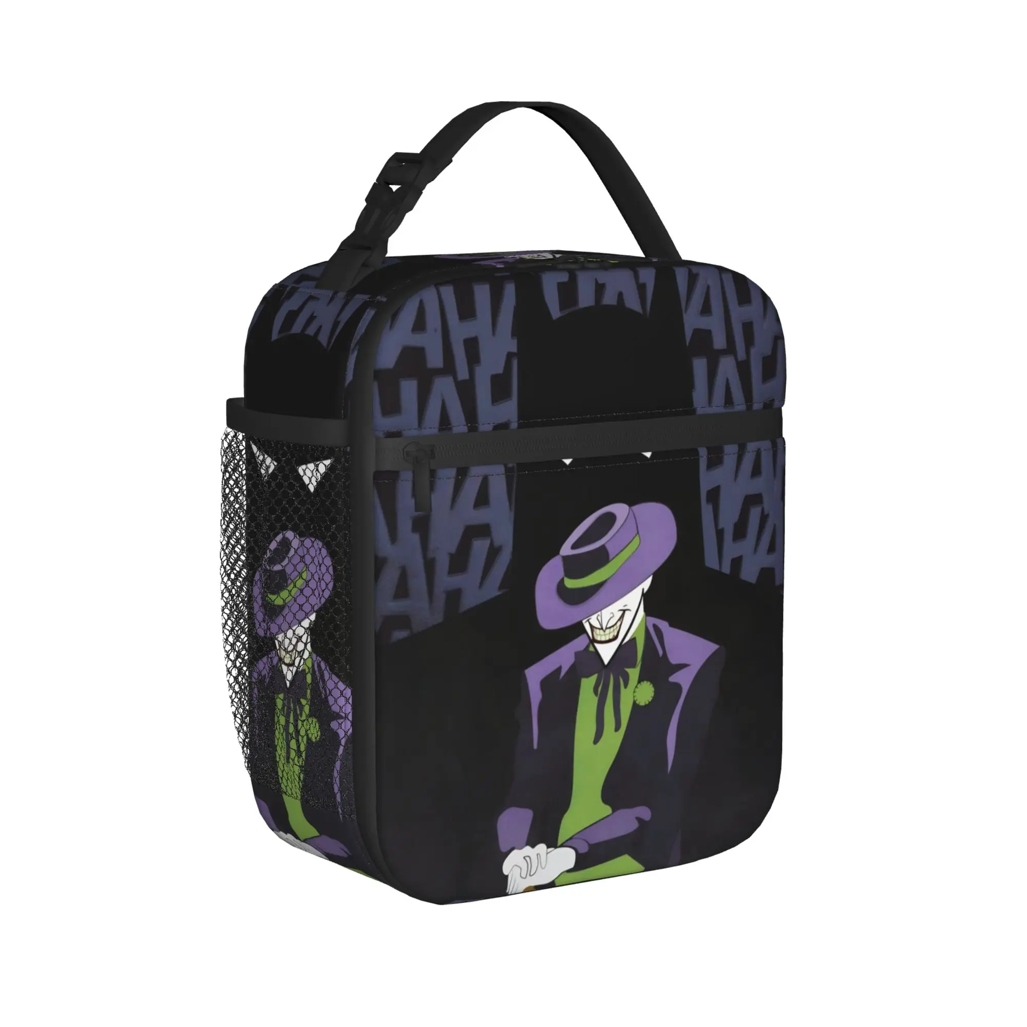 Batmans Black Bat Silhouette Insulated Lunch Bags Large  Meal Container Thermal Bag Tote Lunch Box School  Picnic Food Handbags view 2