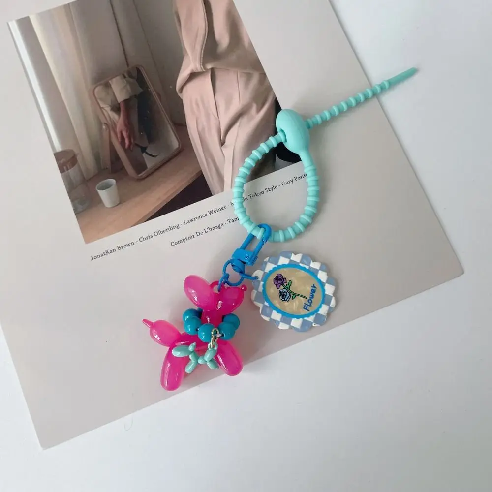 

Acrylic Puppy Balloon Keychain Tulip Colorful Balloon Acrylic Dog Keyring Cute Funny Dog Balloon Keychain Gift