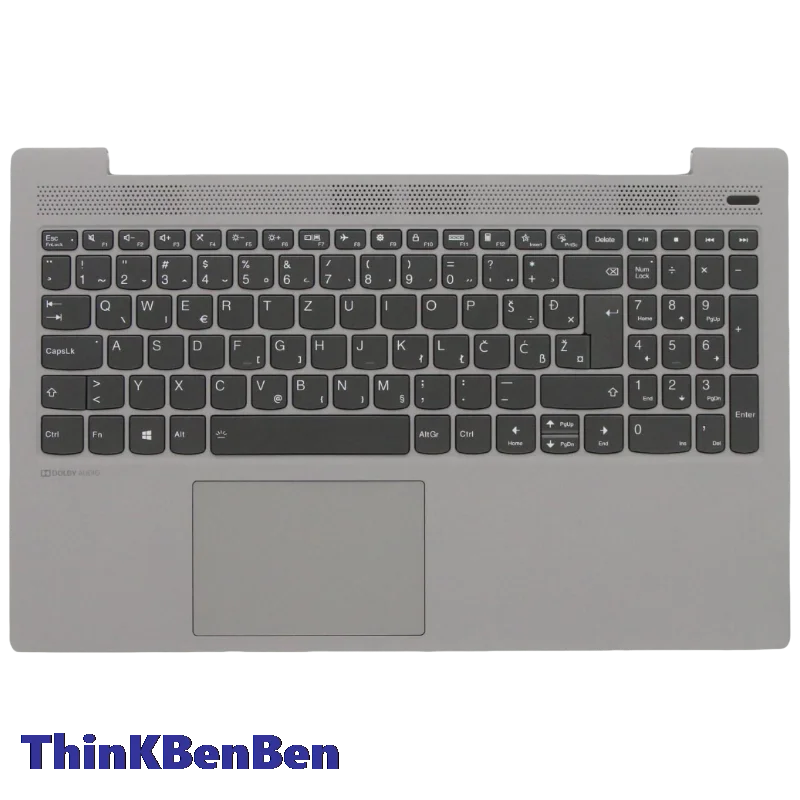 SI Slovenian Platinum Grey Keyboard Upper Case Palmrest Shell Cover For Lenovo Ideapad 5 15 ITL05 IIL05 ALC05 ARE05 5CB0X56102