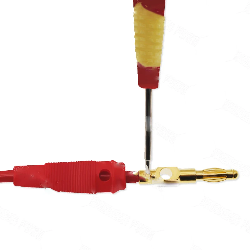 10pcs 4mm Banana Plug Audio Speaker Screw Gold Plate Plugs Connector Adapter Solderless Black Red Color C6