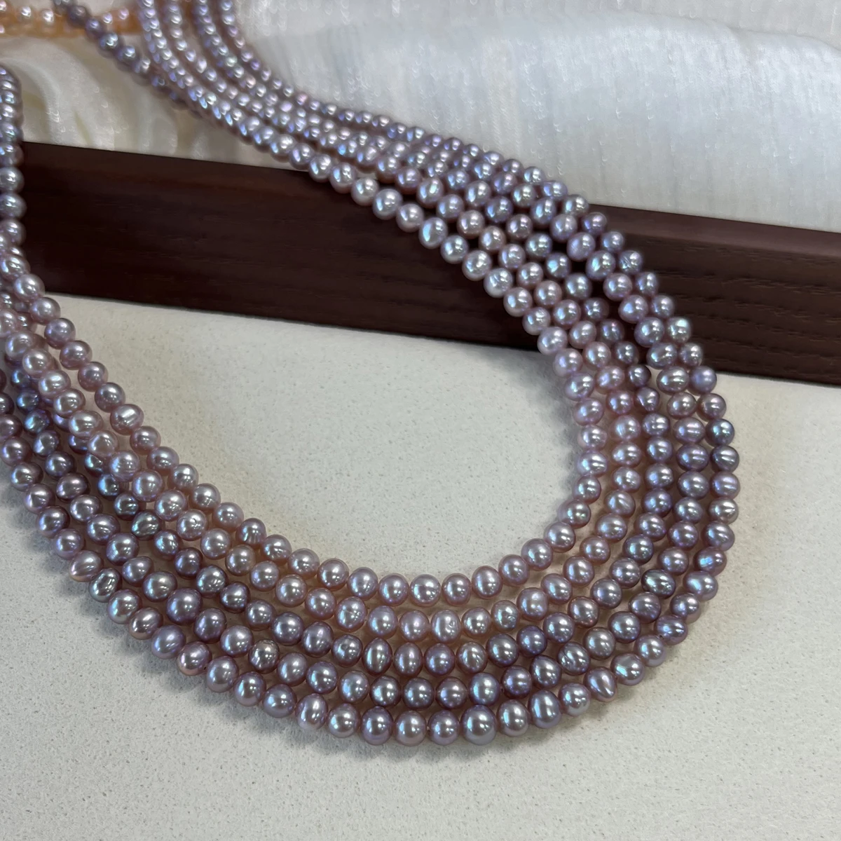 4-4.5mm High Quality Near-round Natural Freshwater Pearl Pink Purple Beads for Jewelry Making DIY Necklace Bracelet Accessories