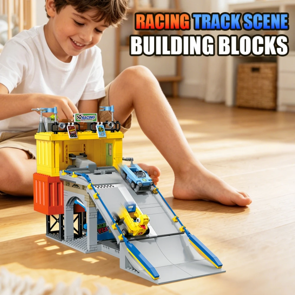 blocs-de-construction-diy-modele-de-scene-de-course-de-montagnes-russes-briques-de-parc-d'attractions-puzzle-a-assembler-jouet-de-course-de-voitures-decoration-de-la-maison