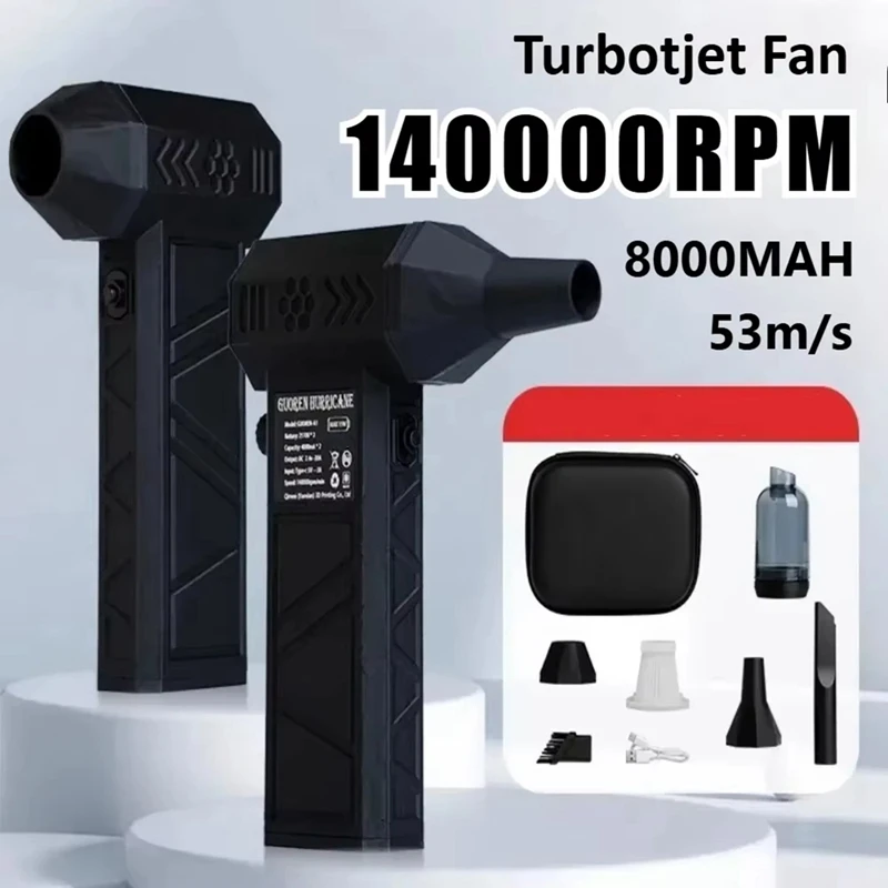 Y42A-140000RPM X7 Air Blower Wind Speeds 53M/S Vacuum Cleaner Turbo Jet Fan Electric Turbo Blower Blowing Dust Dryer