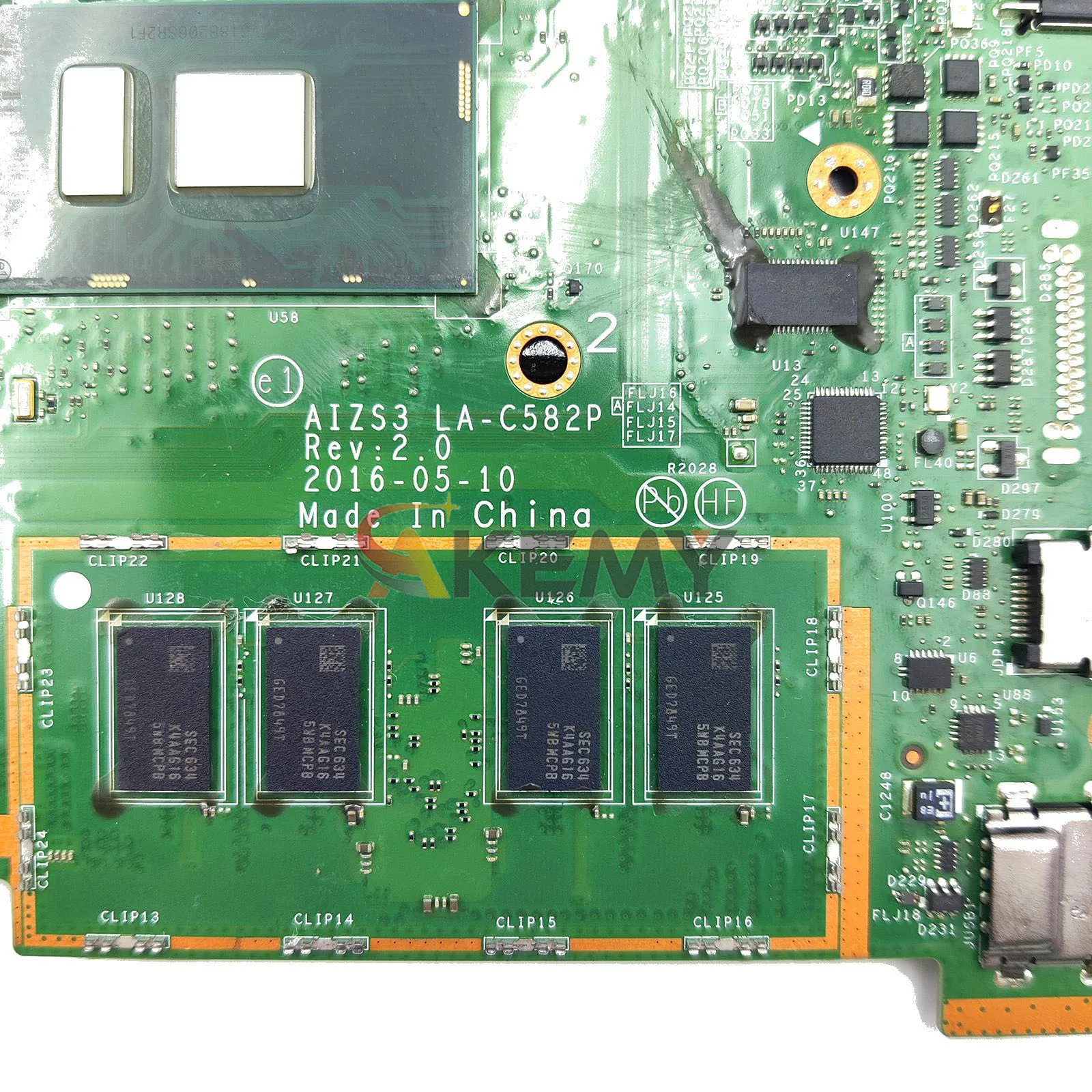 Für Lenovo Yoga 260 Laptop-Motherboard LA-C582P mit i5 i7 6. Generation 8 GB RAM 100 % vollständig getestet
