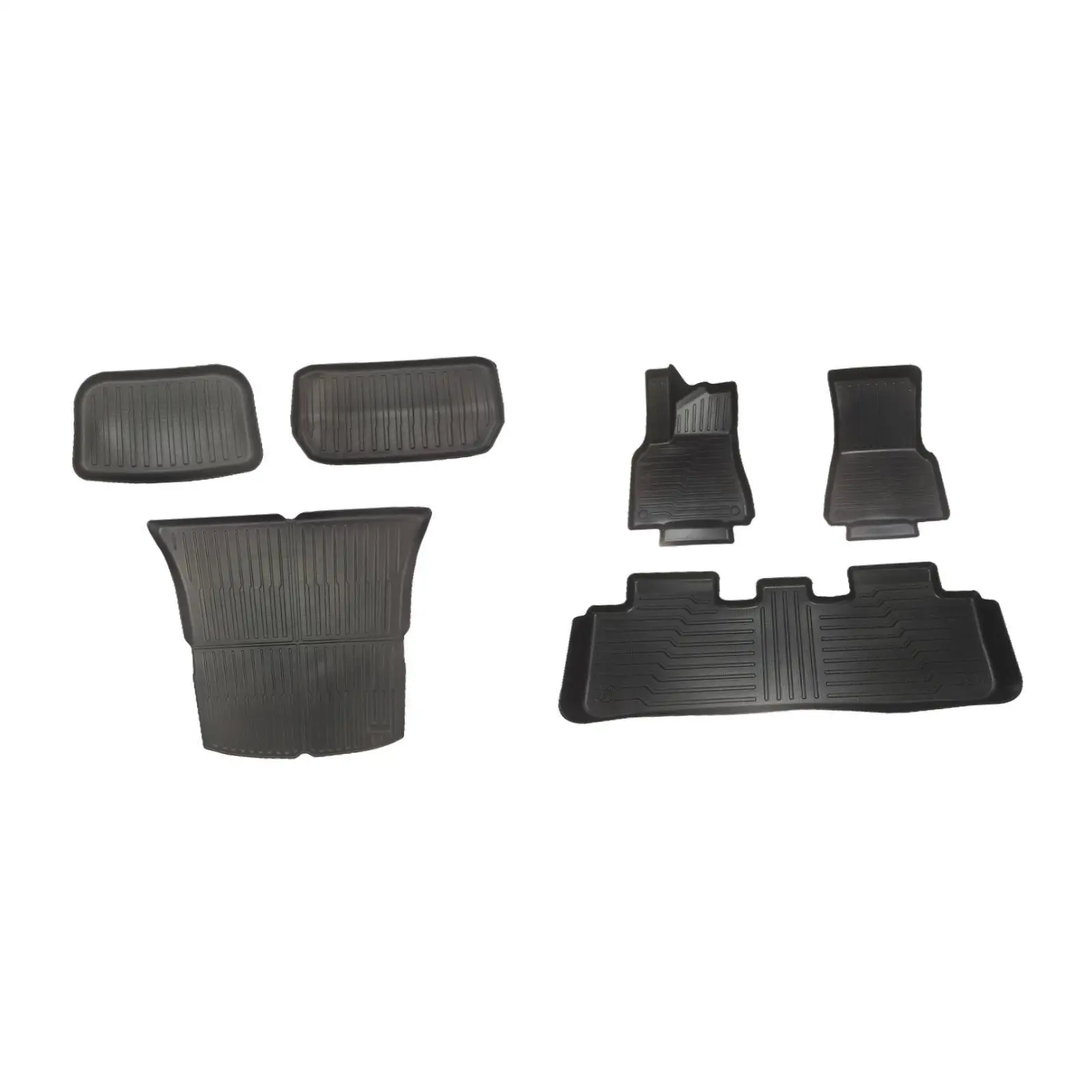 

Set of 6 Pieces Floor Mats Car Interior Accessories for Tesla Model Y 2019-2024 Replacement Wear Resistant Easily Install