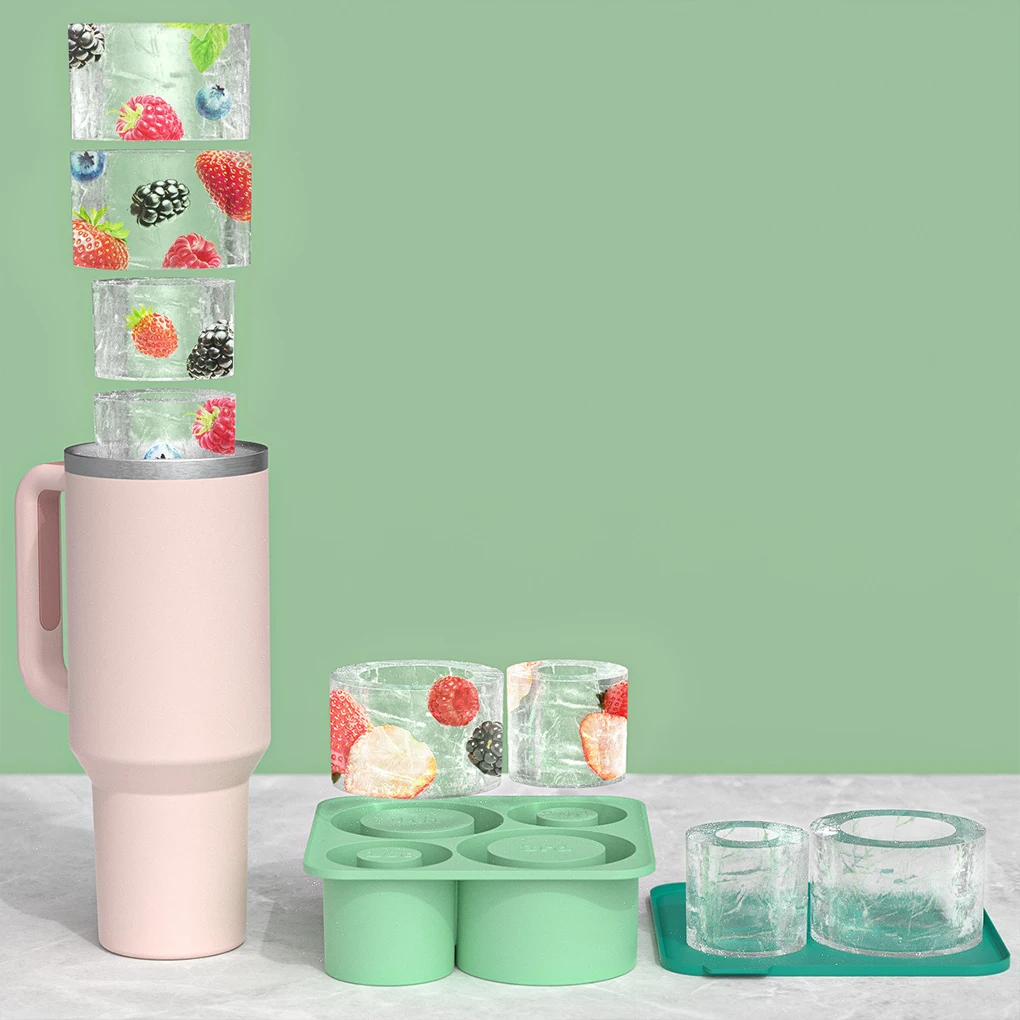 Tight Fit Cube Trays Accessories For Easy Release Ice Summer Ice Silicone Molds Cup