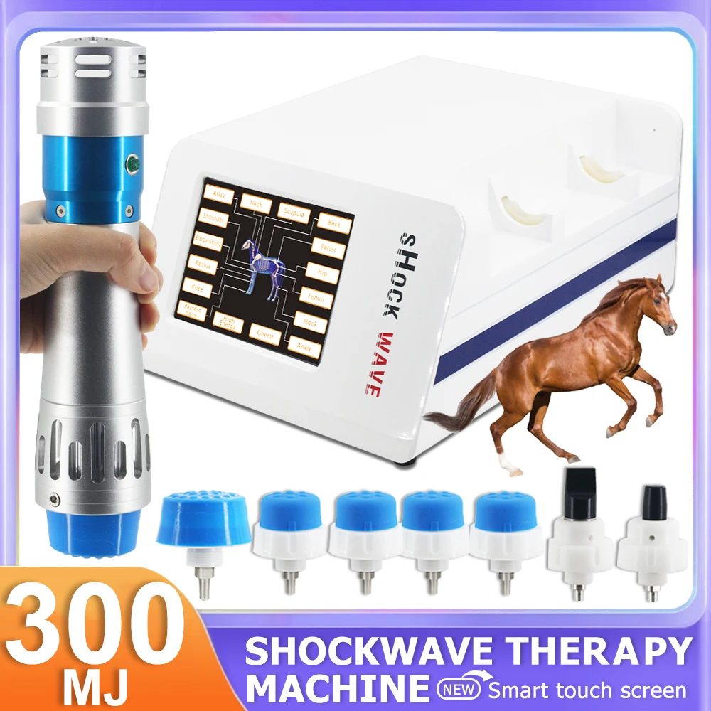 Animals Veterinary Shockwave Therapy Machine For Body Massage Pain Relief Relax Horse Professional Shock Wave Instrument 300mj