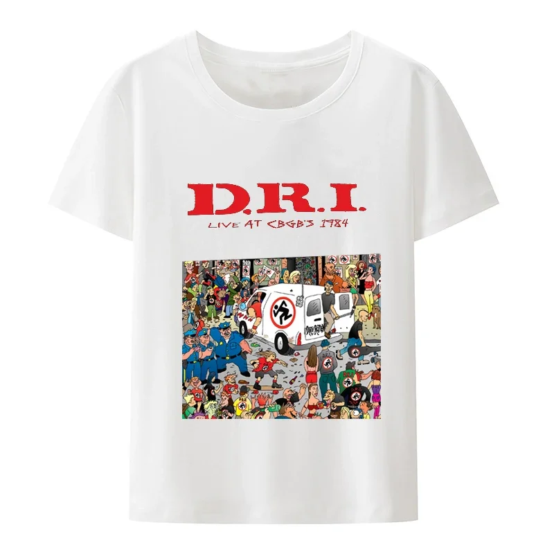 Dirty Rotten Automobiles Band, D.R.I. T-shirt de logotipo skanker band masculina, preta, roupa hip-hop, novo