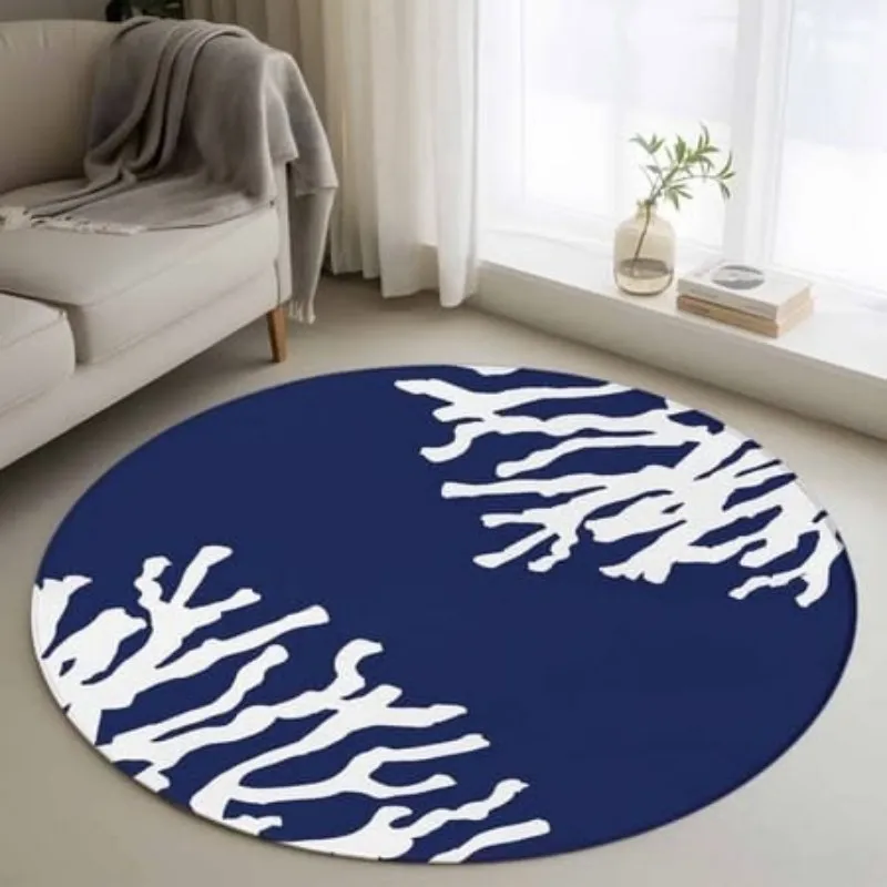 Round Rug Moroccan Green Geometric Area Rugs Living Room Abstract Luxury Carpet Home Decor Floor Mat Bedside Chair Mats