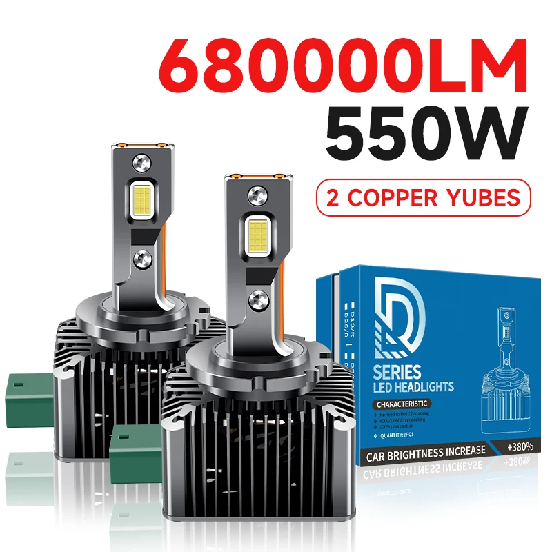 

D1S D3S LED Headlight Canbus 550W 680000LM D4S D2S D8S Auto Bulbs Two-sided D1R D2R D3R D4R Car Lamp Xenon HID 6000K 12V 24V