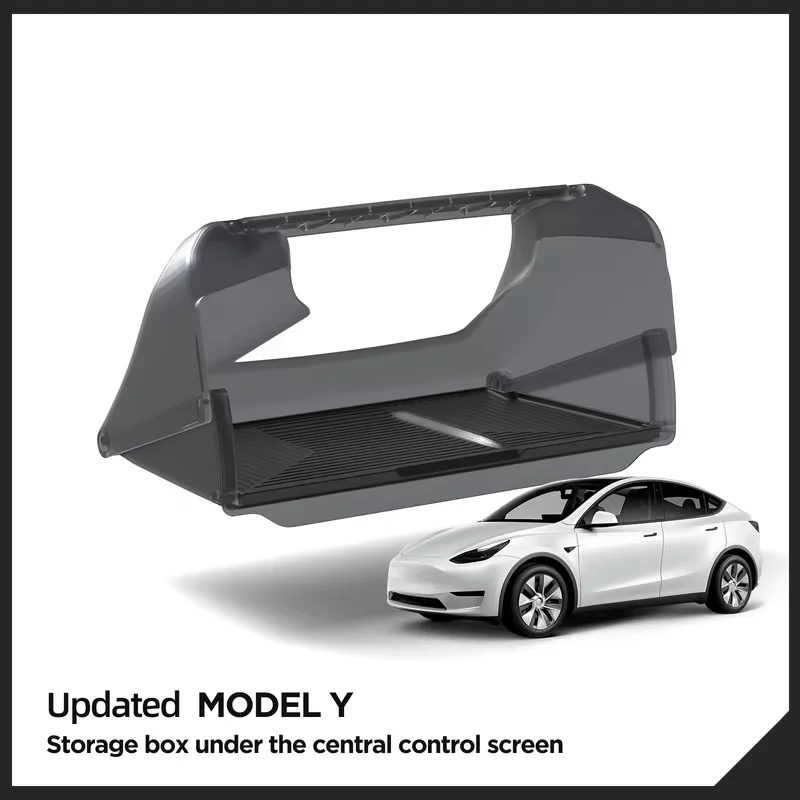 For Tesla Model Y 2021-2024 Car Storage Box Hidden Storage Organizer Case Tray Under The Central Control Screen - view 3