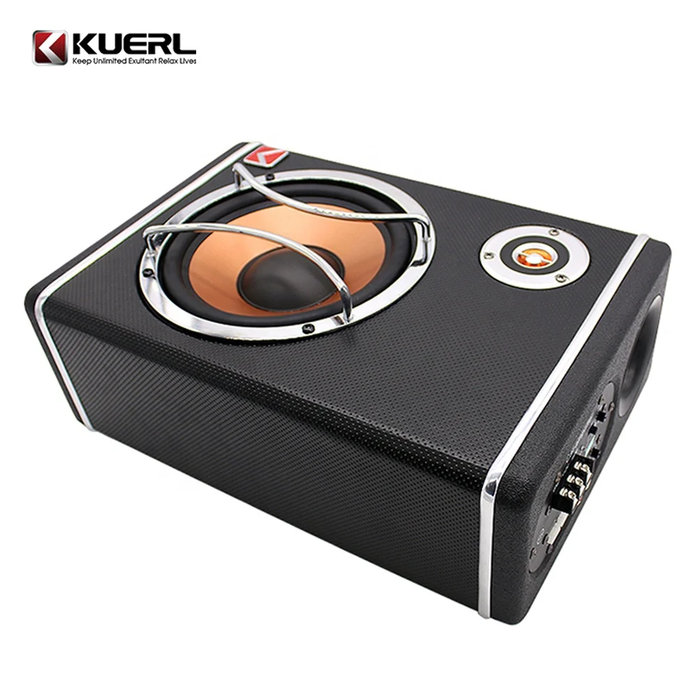 Factory Wholesale 8 Inch square Slim Car Audio Subwoofer Portable 12V Active Auto Subwoofer
