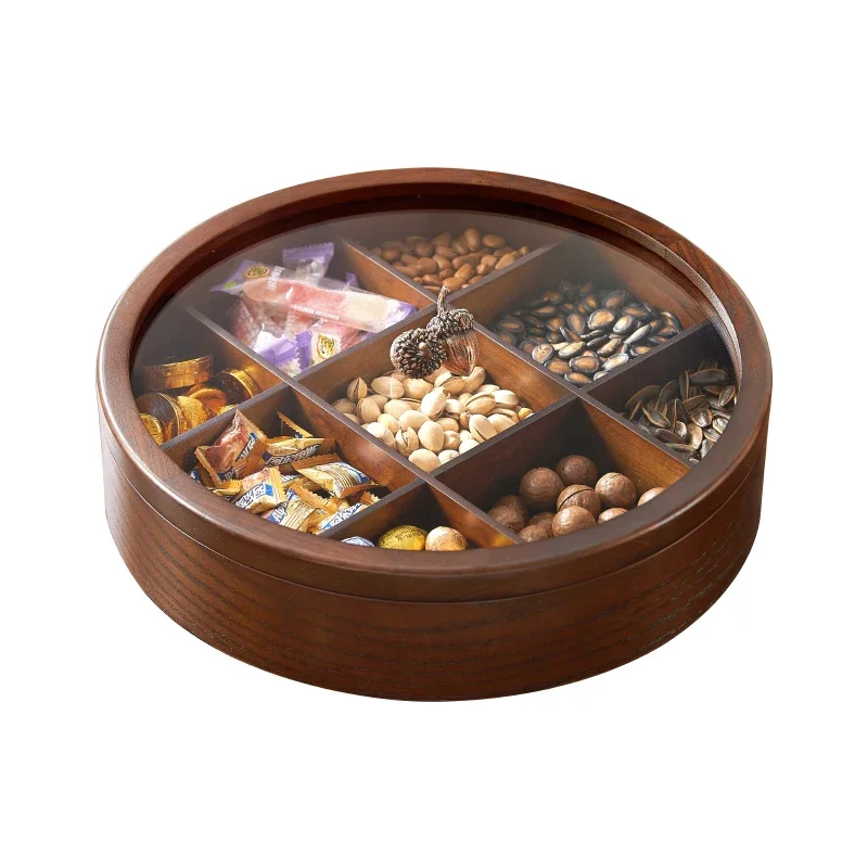 Chinese New Year dried fruit box Jiugongge fruit plate large capacity