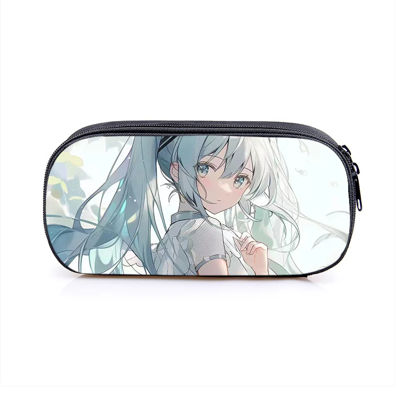 1 قطعة ل هاتسون ميكو القلم حقيبة Kawaii سعة كبيرة قلم رصاص تخزين أكياس الطلاب مقلمة اللوازم المكتبية المدرسية القرطاسية G