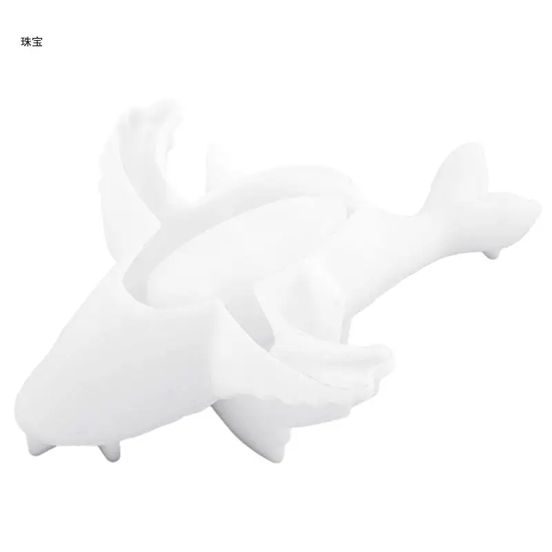 X5QE Reusable Sturdy Silicone Whale Themed Mold Home Accessory for Crafting Plaster Finish Ornaments and Desk Organizers