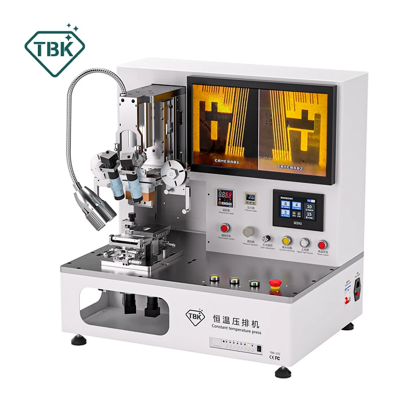 TBK 502 Flex Cable Bonding Machine 4 Lens Alignment LCD Repair Press for iPhone Samsung Curved Screen Touch Fix