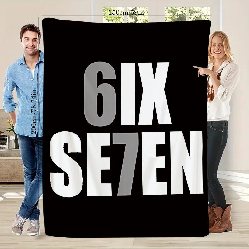 No. 67 Printed Blanket - Soft Flannel Bedspread with Number Pattern, Comfortable Bedspread Suitable for All Seasons as a Gift