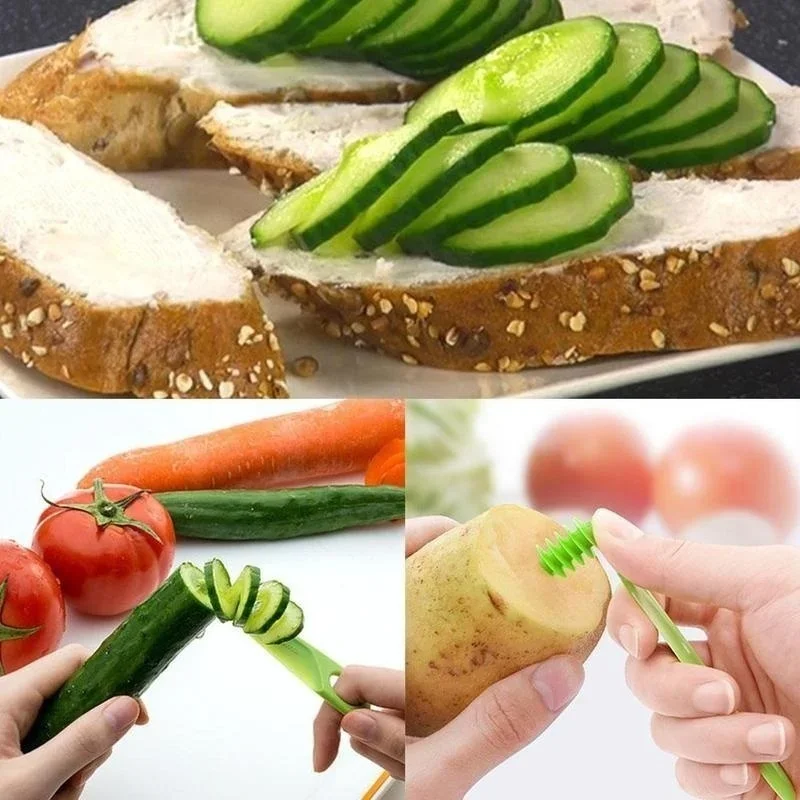 

1 pcs Manual Spiral Screw Plastic Plastic Slicer PP Potato Carrot Cucumber Vegetable Spiral Knife Kitchen Utensils PYKC0610-6