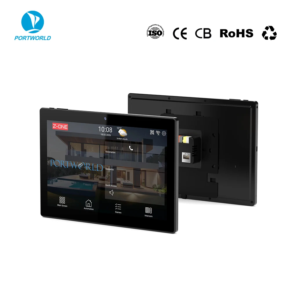 10.1 Inch KNX POE Touch Screen YC-SM1011 Android Linux Smart Home Villa Hotel Building Automation Wall Control Panel