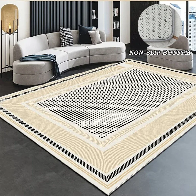 Modern Minimalist Style Carpet for Living Room 200x300 Big Size large Rug Bedroom Decor Washable Elastic Floor Mats Anti-slip