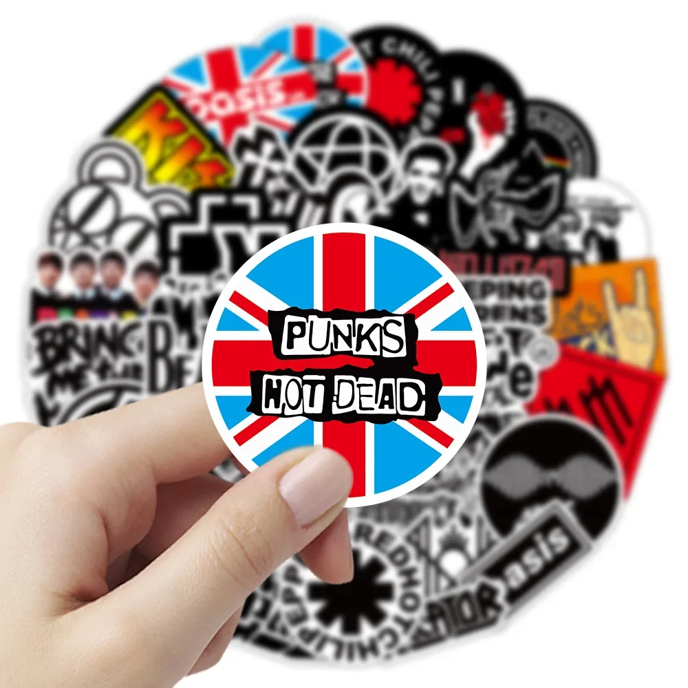 10/56 pezzi divertenti cartoni animati rock band graffiti adesivi decorazione creativa custodia per cellulare fai da te notebook tazza d'acqua giocattolo regalo adesivo