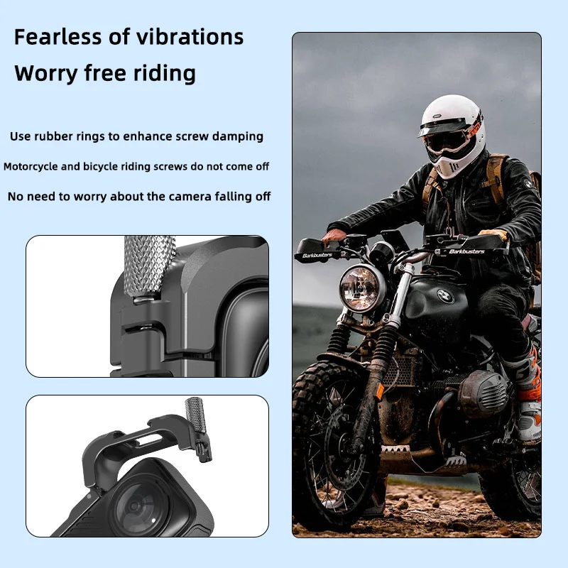 For Insta360 X4 Camera Magnetic 2 Claw Metal Rabbit Cage Cold Shoe Expansion Frame Protective Shell Motorcycle Riding Accessory