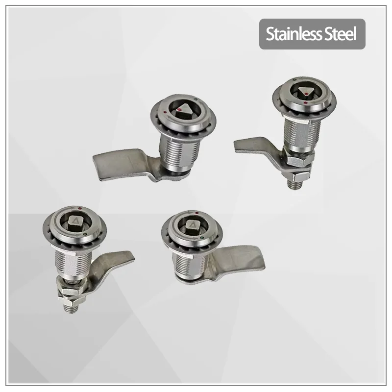 

Stainless Steel Cylindrical Industrial Automation Triangle Or Four Sided Tongue Lock Standard Chassis Cabinet Door Lock