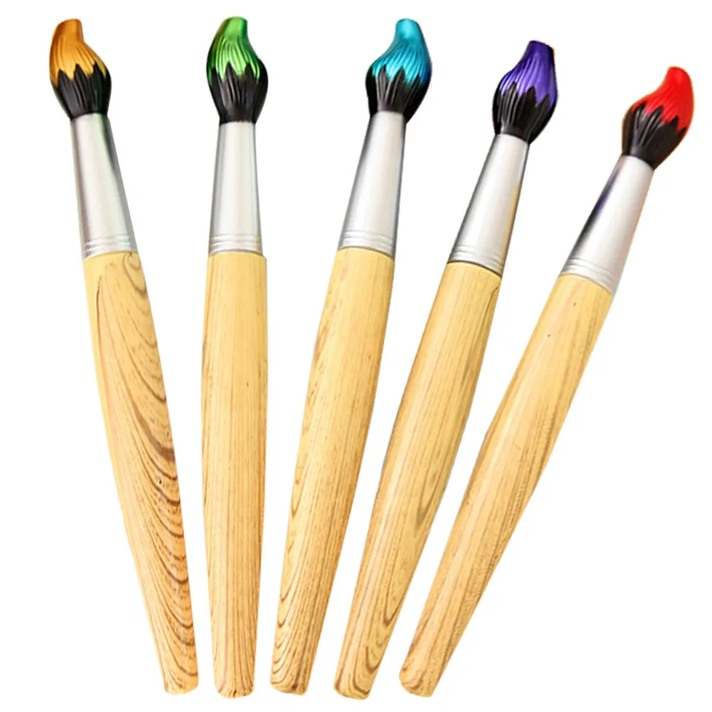 

5pcs Wood Ballpoint Pen Unique Writing Pens for Office Modeling Portable Comfort Grip Household Gift Practical