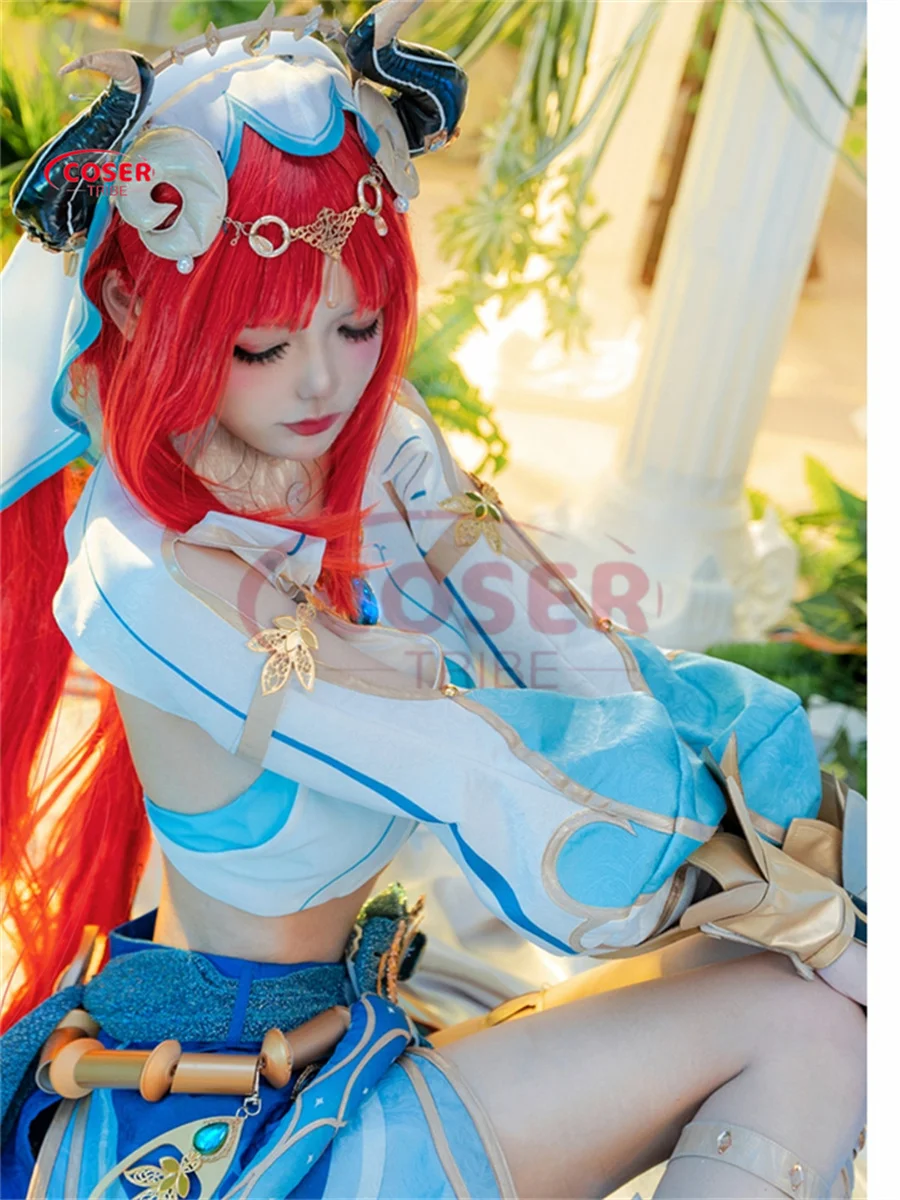 COSER TRIBE  Anime Game Genshin Impact Nilou Performance clothing  Halloween Carnival Role CosPlay Costume Complete Set