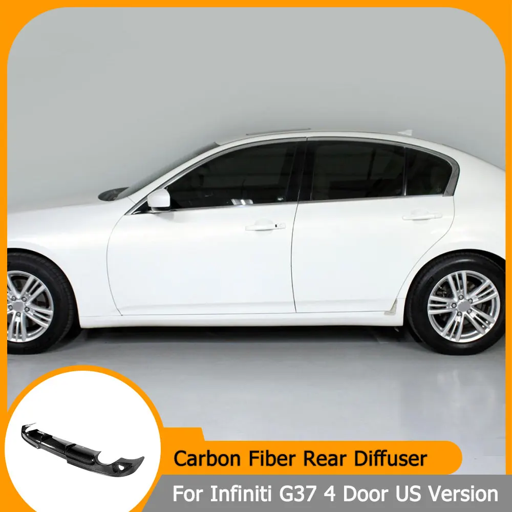 

Диффузор заднего бампера из углеродного волокна для Infiniti G37, 4-дверный, 2009-2013, только версия для США, задний диффузор