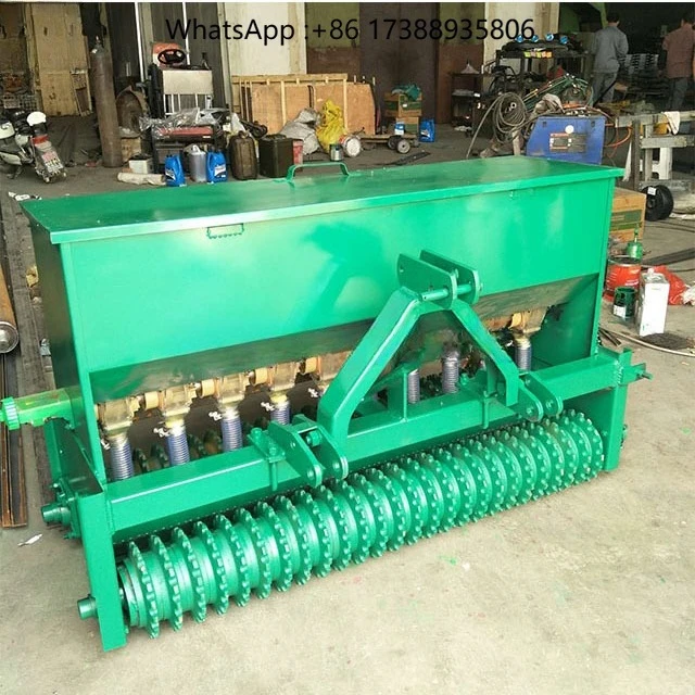 qwe 1800mm 2400MM Wide Tractor Pulled Grass Seed Seeder Automatic Soil Covering and Sowing Equipment