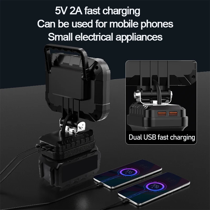 4 inch Cordless LED Work Light For Makita 14.4V-18V Li-ion Battery Lantern Job site Lights Camping Flashlight Emergency Lighting