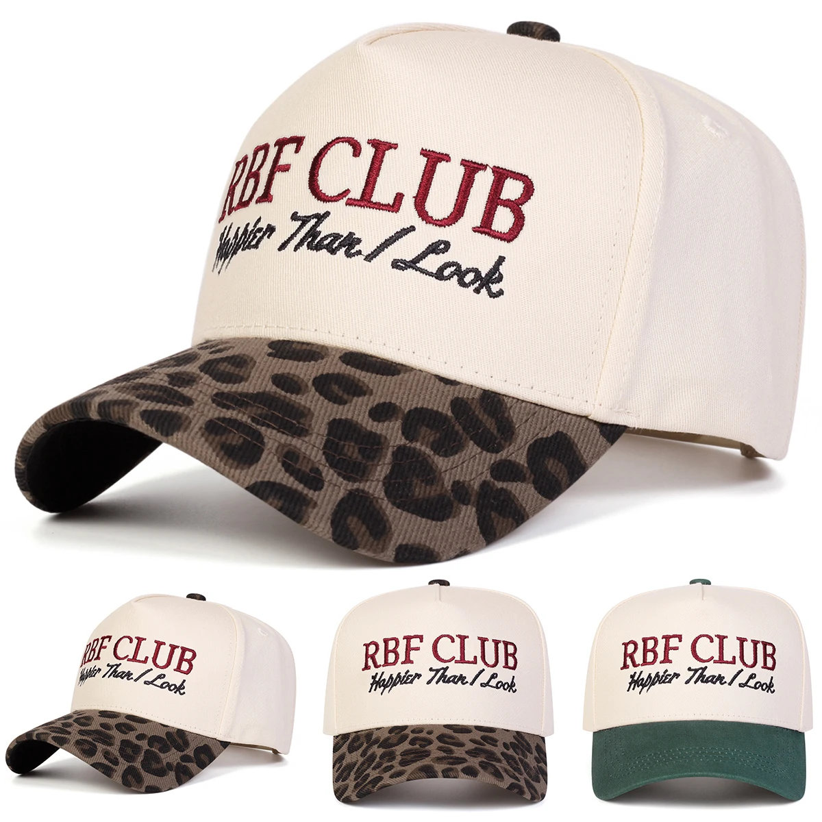 Unisex RBF CLUB Letter Embroidery Baseball Caps Spring Autum
