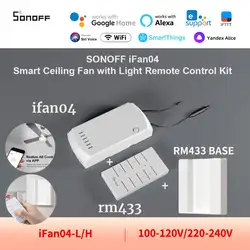 SONOFF IFan04 Smart Ceiling Fan Light Switch Controller ESP WiFi RM433 Control support Alexa Google EWeLink Alice Home Assistant