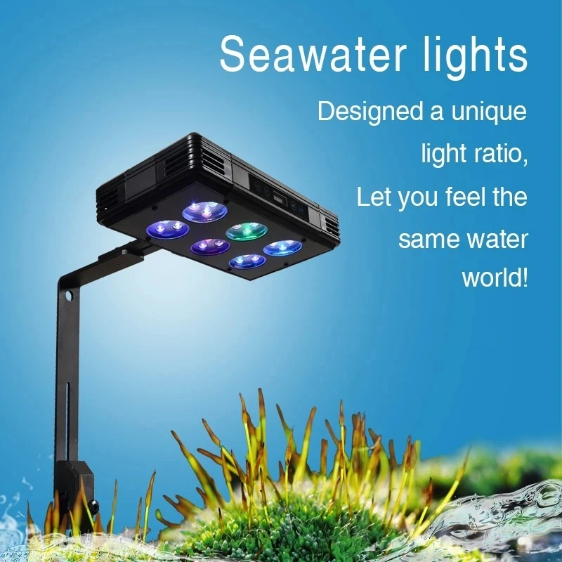 Aquarium seawater Coral Light 30W 52W Sea water Sunrise sunset Full spectrum LED sea cylinder. Sea Coral Light Tube Clamp lamp