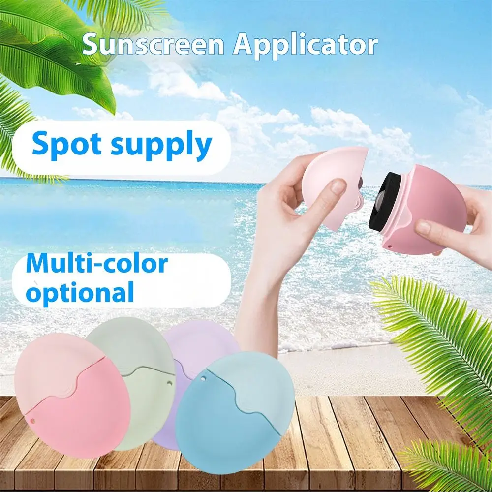 Silicone Suncream Roller Applicator Refillable Oval Isolation Lotion Cream Bottles Stitching Color Cosmetics Tool Travel