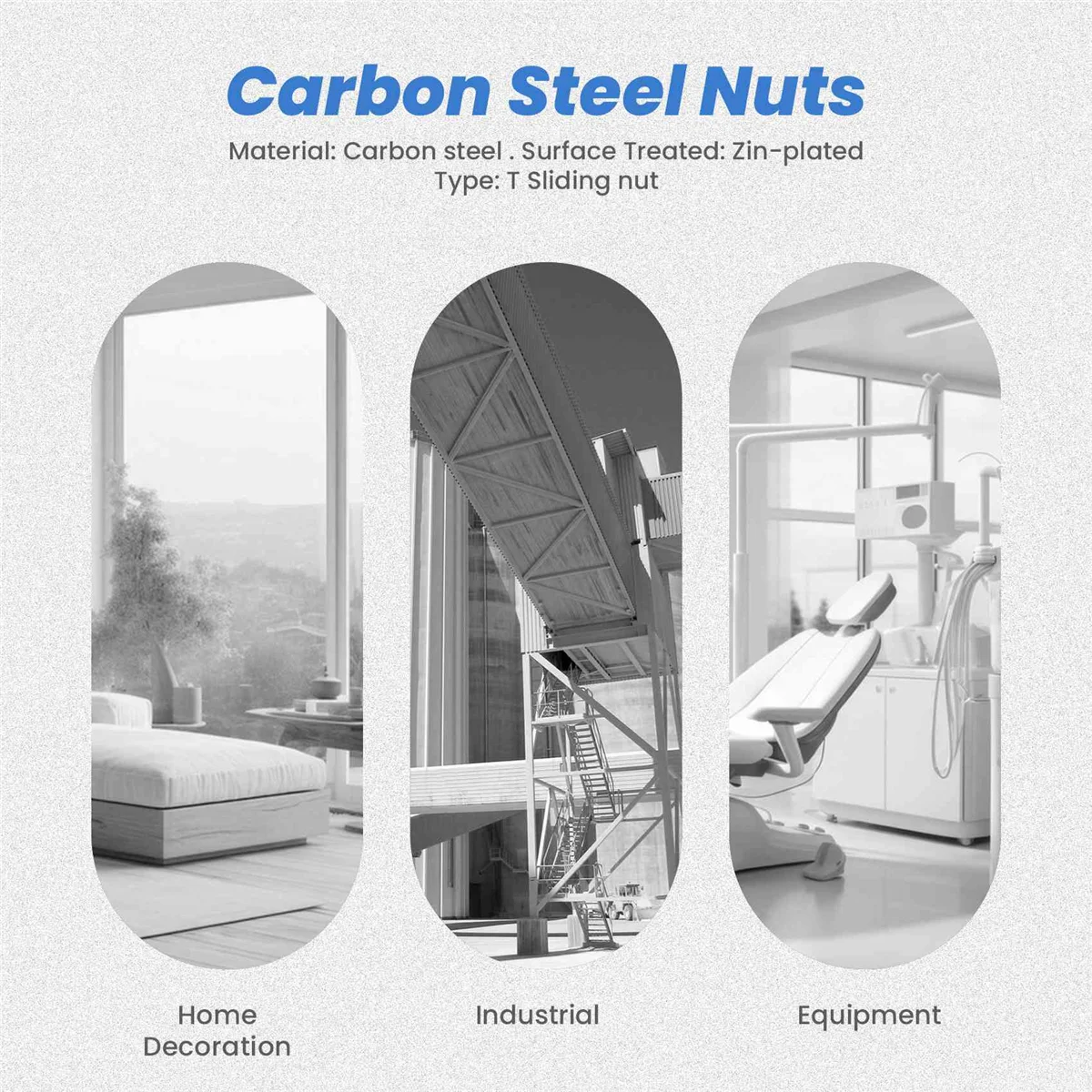 50pcs M5 T Sliding Nut Zin-Plated Carbon Steel T Sliding Nut for 2020 Aluminum Profile