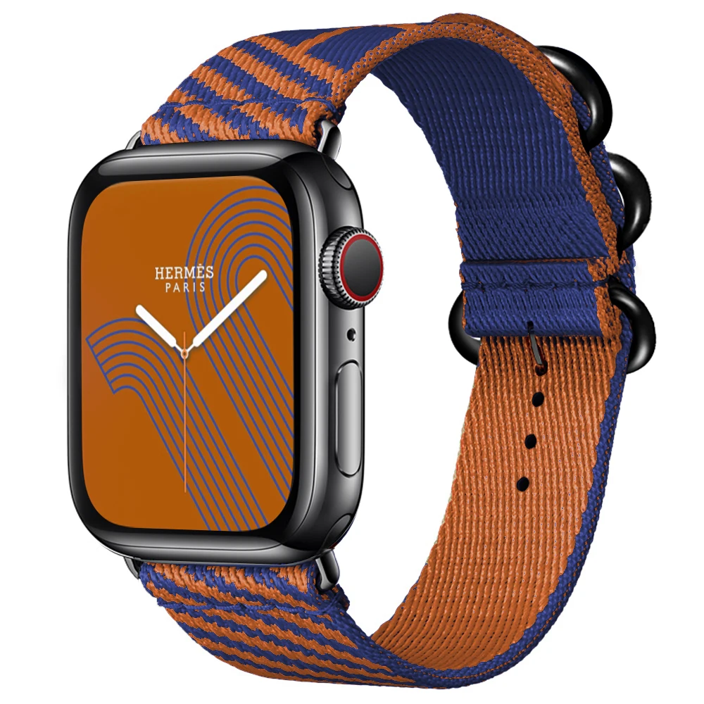 For Apple Watch Nylon Band for 41mm 45mm Jumping Single Tour strap 40mm 44mm 38mm 42mm series 7 6 5 4321 SE smart watch Bracelet