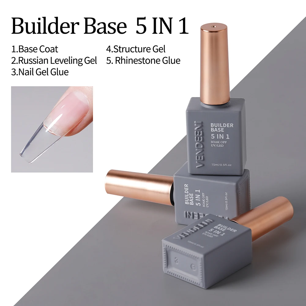 Vendeeni 27 Arten UV-Funktionsgel Nagellack Basislack Chrom Matt Top Coat Blüten-Folientransfer-Gel Universelles Katzenaugen-Gel – Detail 16