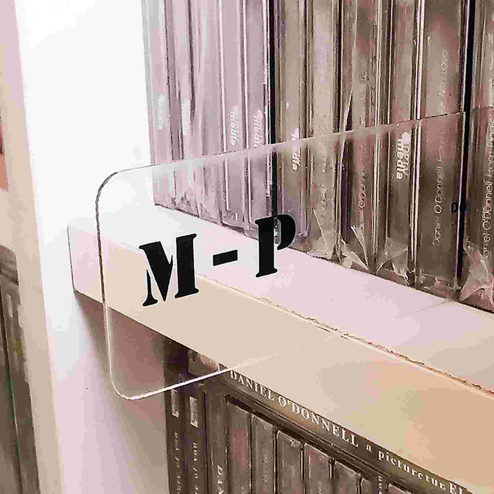 6pcs Record Shelf Divider with Letters LP Vinyl Dividers Clear LP Classification Records Labels for LP Vinyls