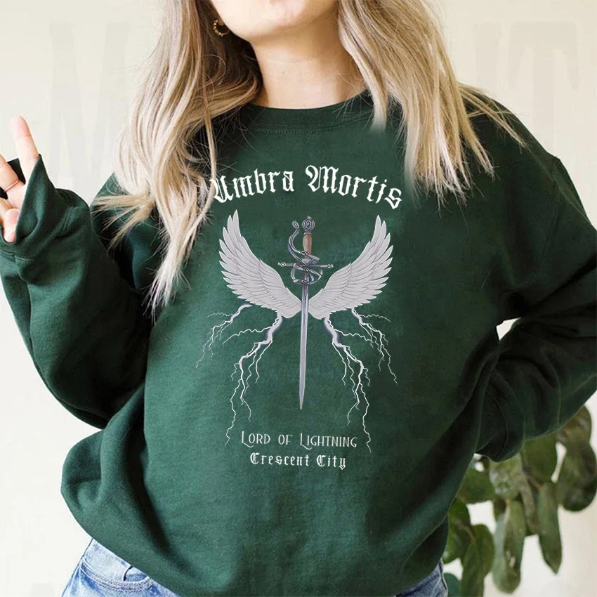 Sarah J Maas Sweatshirt Ruhn Danaan Crescent City Pullover Throne of Glass ACOTAR Crewneck Sweatshirts Velaris Bookish Tops Gift