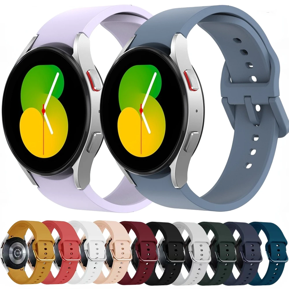 

No Gap Silicone Strap for Samsung Galaxy Watch 7/6/5/4 44mm 40mm/Pro 45mm/Classic 47mm 43mm 46 42mm Sport Original Bracelet Band