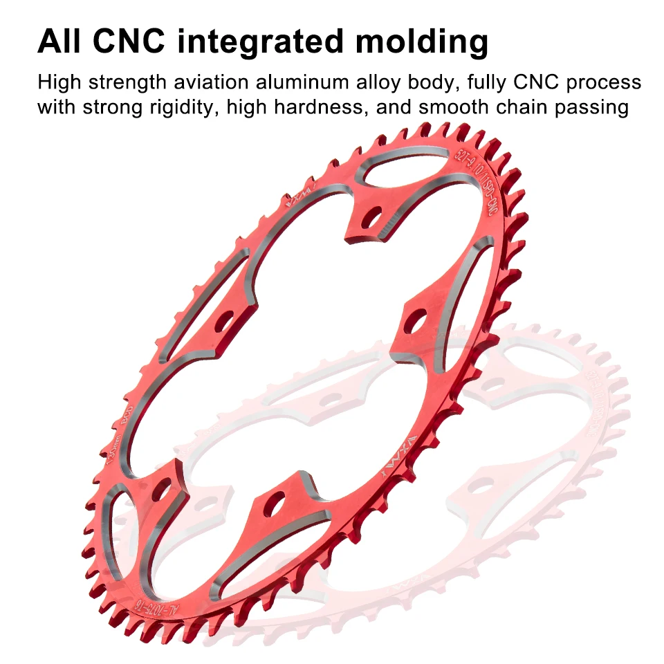 VXM Super Strong Road Bicycle Narrow Wide Sprocket 130BCD 38T-60T,Used for Shimano 5700 6700 Crank Set Ring Crown 130BCD Light