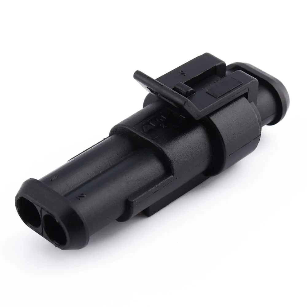 2 Pin Way Waterproof Wire Connector Without Wire Secondary Lock Electrical Connector Plug Universal Quick Locking Wire Harness
