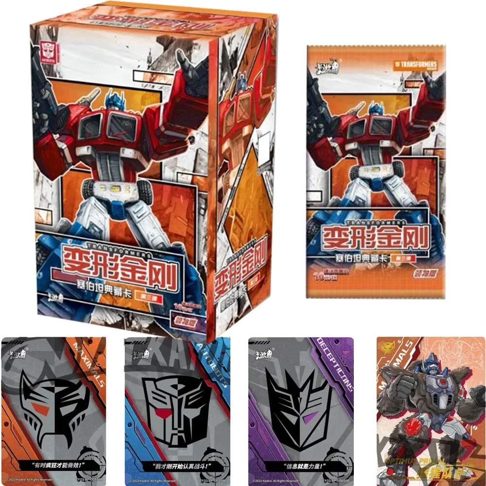 

KAYOU Transformers Card Cybertron Collection Card Optimus Prime Bumblebee Wheeljack Megatron Anime Peripheral Toys Children Gif