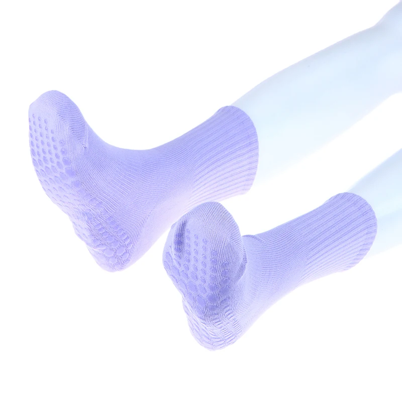 Chaussettes de yoga mi-mollet en coton rayé, respirant, résistant, anti-aldes, sport, danse, fitness, entraînement