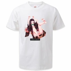 2024 Summer Mens Tshirts Demon Slayer Mangas Hentai Anime Tee Shirt Unisex Kawaii Nezuko Round Neck Tees High Quality Tops