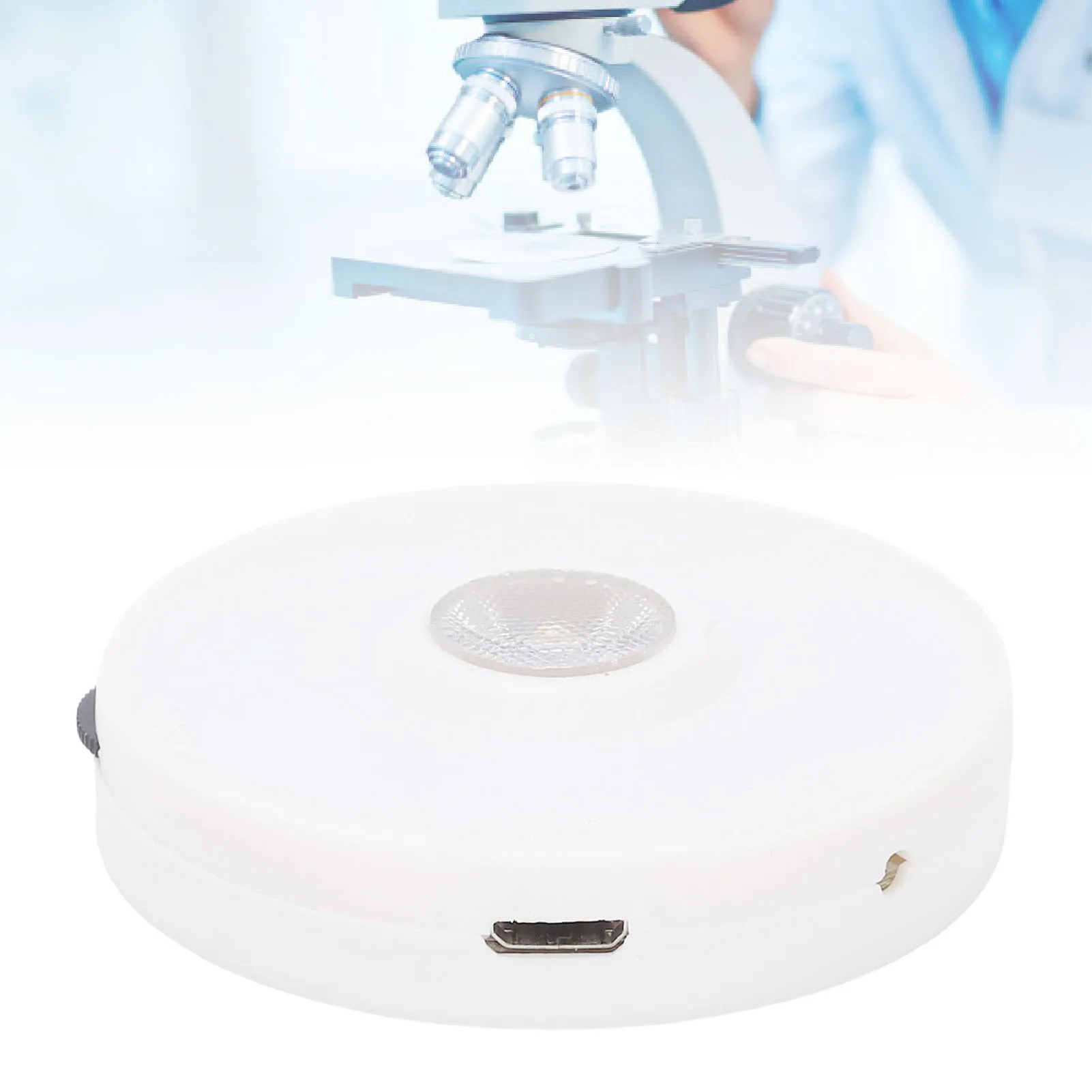 Microscope LED Light LED Microscope Light Biological Microscope Lamp with Mirror Stepless Dimming for Education Research